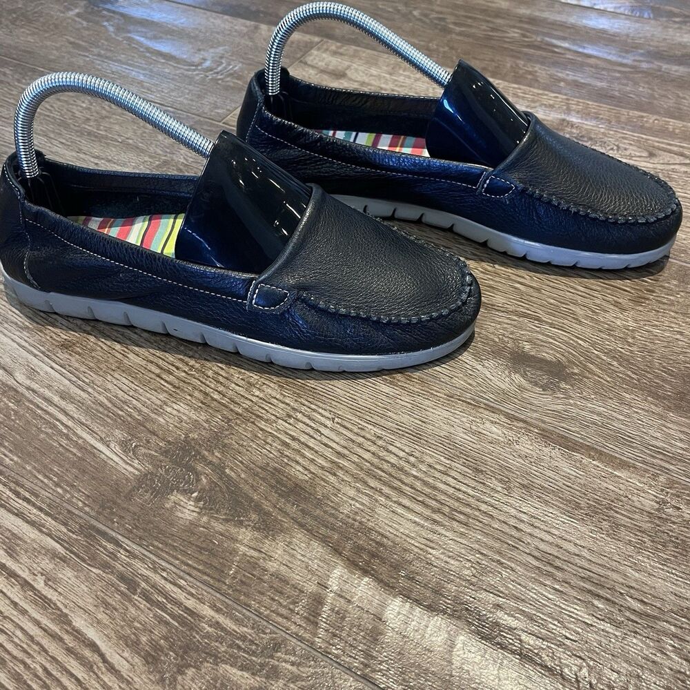 SAS Sunny Loafer Shoes Size 10 Narrow Black Slip On Made USA Comfortable Tripad
